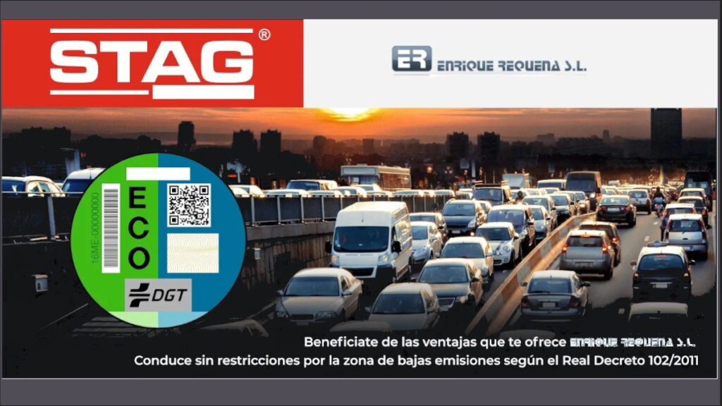 Convierte tu coche, tu camión, tu autobús o tu maquinaria industrial, naval o ferroviaria a GLP o GNC con los sistemas STAG y obtén la etiqueta ECO.